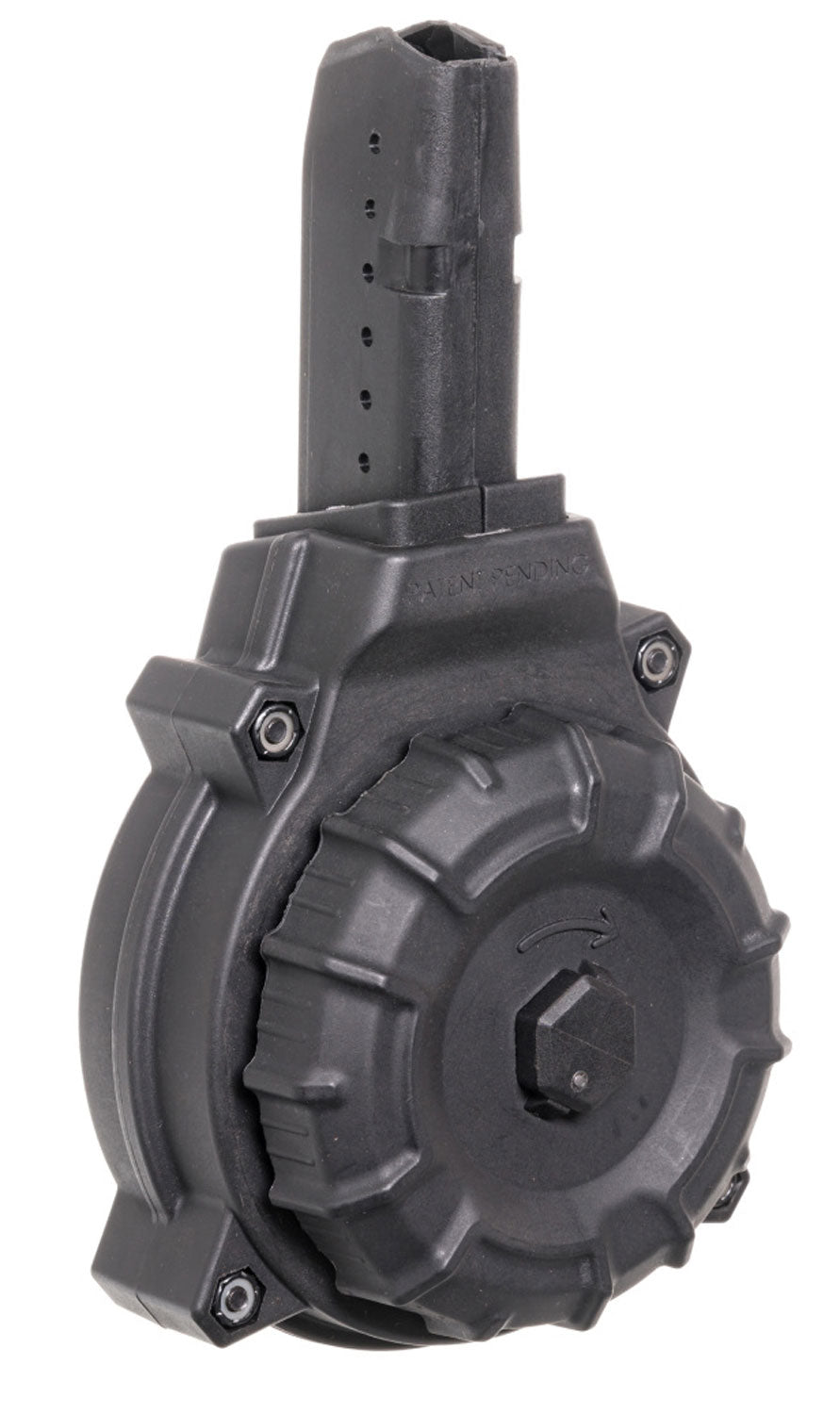 ProMag DRMA12 9mm Luger 50-Round Drum Rifle Magazine for AR-15 Glock Mag Compatible Black Zytel