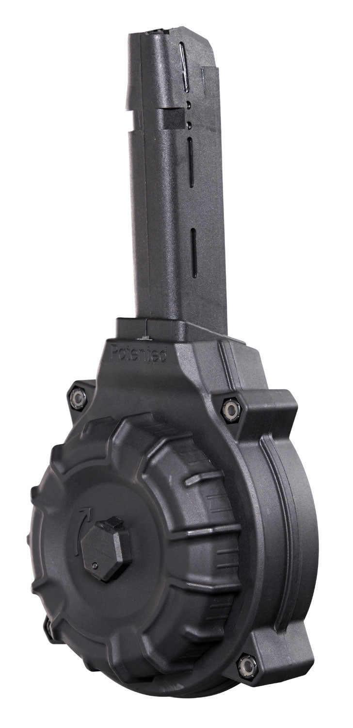 ProMag DRMA19 .40 S&W 50-Round Drum Handgun Magazine Compatible w/ Glock 22/23 Black Zytel