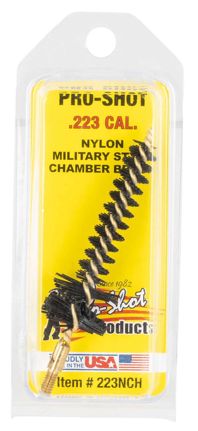 Pro-Shot 223NCH Nylon Bristle Military Chamber Brush .223 Rem/5.56mm NATO AR #8-32 Thread
