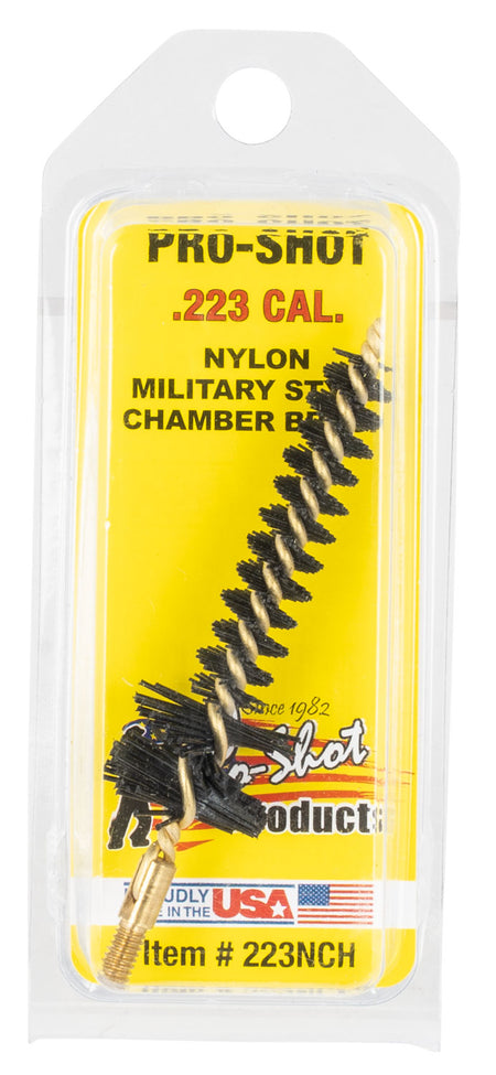Pro-Shot 223NCH Nylon Bristle Military Chamber Brush .223 Rem/5.56mm NATO AR #8-32 Thread