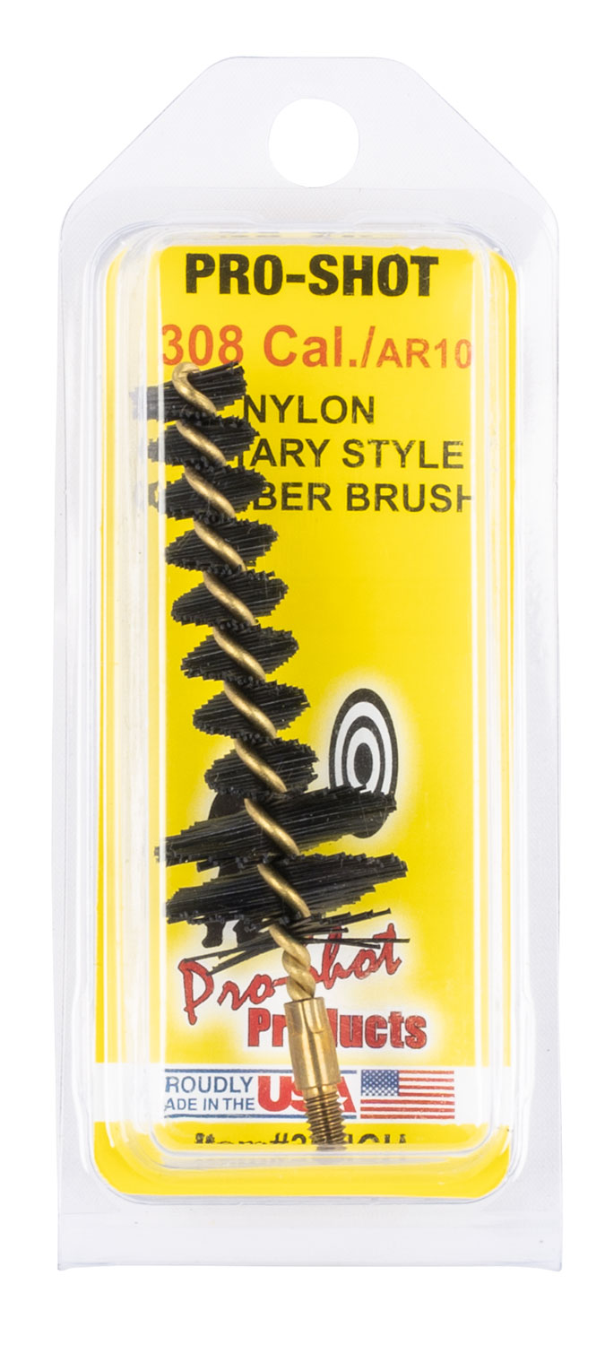 Pro-Shot 30NCH Nylon Bristle Military Chamber Brush .308 Cal/7.62mm AR Platform #8-32 Thread