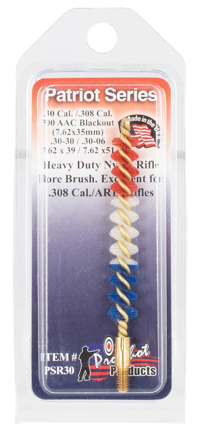 Pro-Shot PSR30 Heavy-Duty Nylon Bore Brush .30/.308/.300 BLK/7.62mm Rifle Patriot Series #8-32 Thread