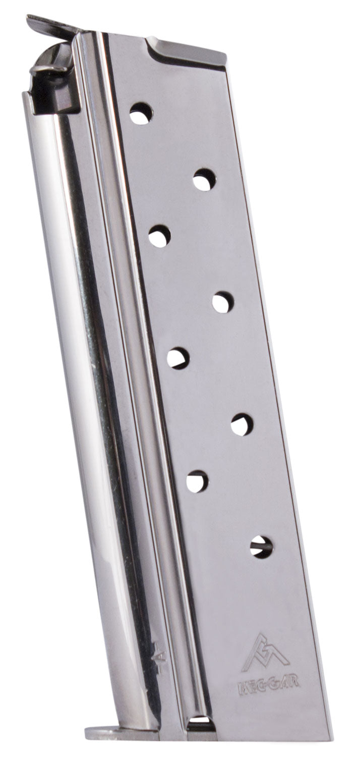 Mec-Gar 1911 Government 10mm Auto 8rd Nickel Standard Magazine