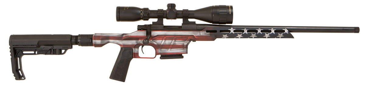 Howa HMXL762USA M1500 Mini Excel Lite 7.62x39mm 20" TB 5+1 American Flag Cerakote Black Folding HTI Excl Lite Chassis Stock
