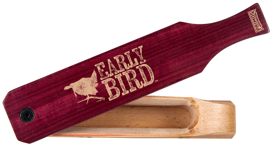 Primos Early Bird Turkey Box Call - Water-Resistant Purple Heart & Walnut Wood