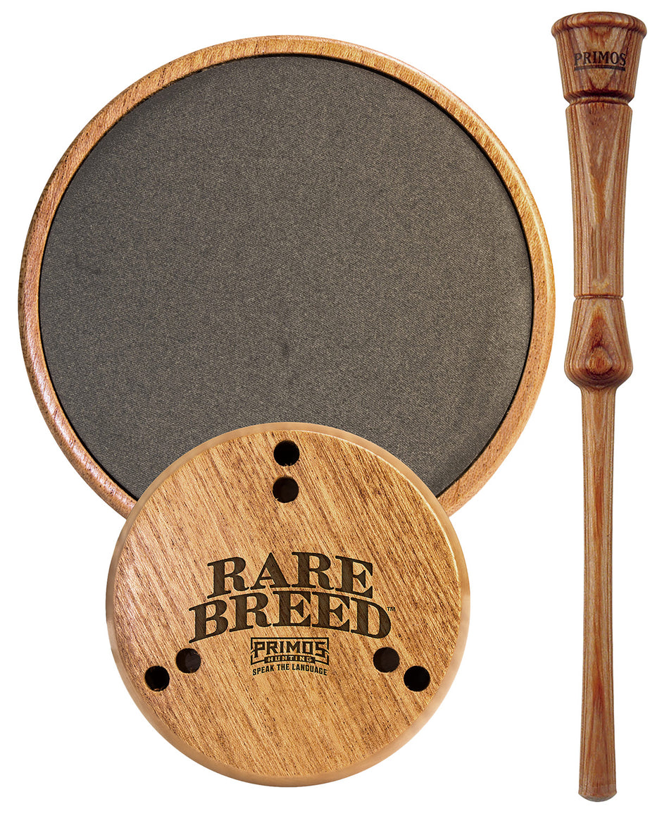 Primos Rare Breed Turkey Friction Call - Slate Surface Wood Cup with Striker Included