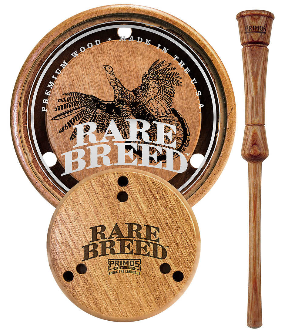 Primos Rare Breed Turkey Pot Call - Natural Glass/Wood Surface