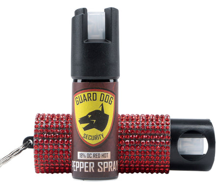 Guard Dog PSGDBOC181RD 0.5 oz Red Bling It On Pepper Spray 16ft Range Invisible UV Dye