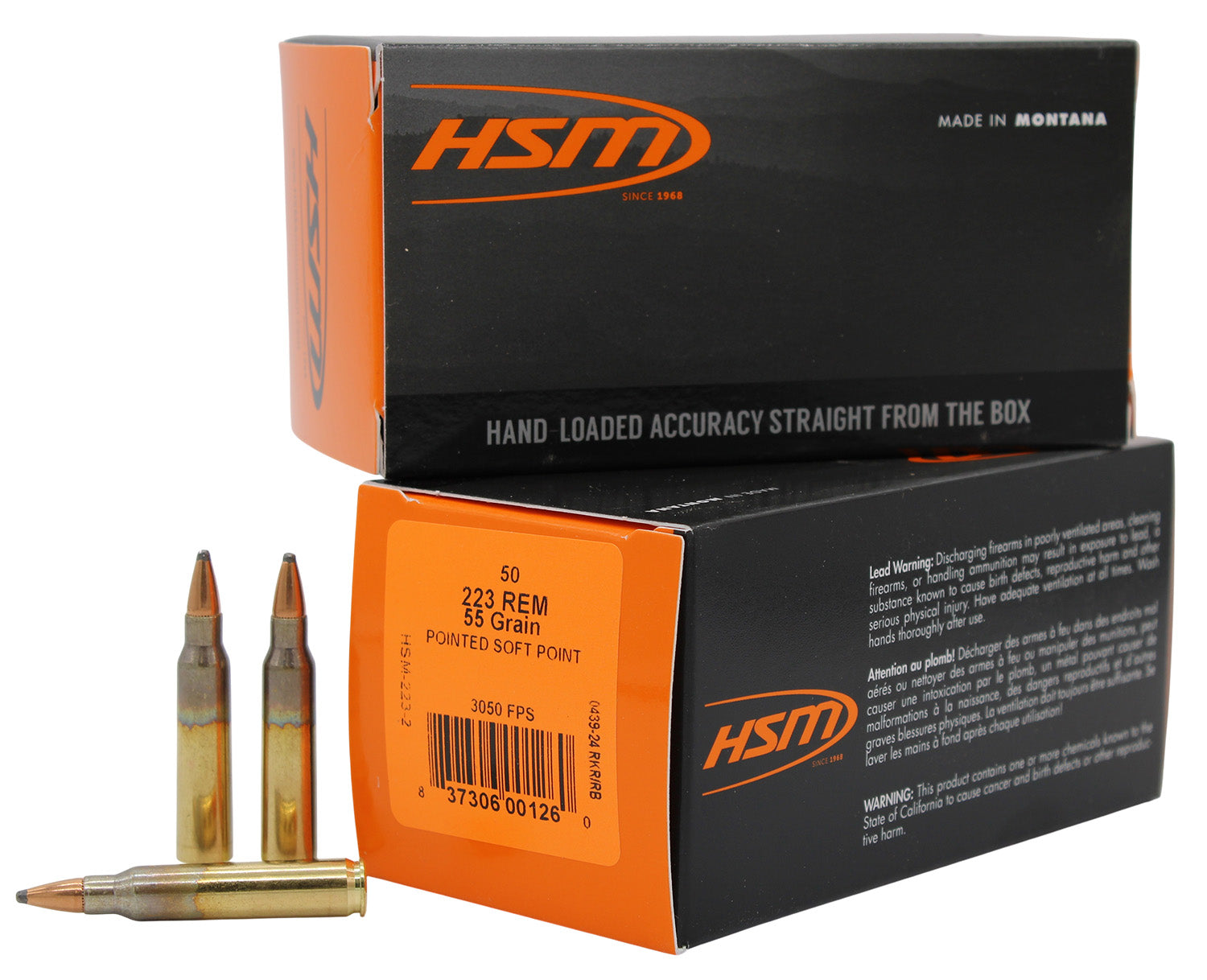 HSM Varmint .223 Remington 55 grain Soft Point ammunition