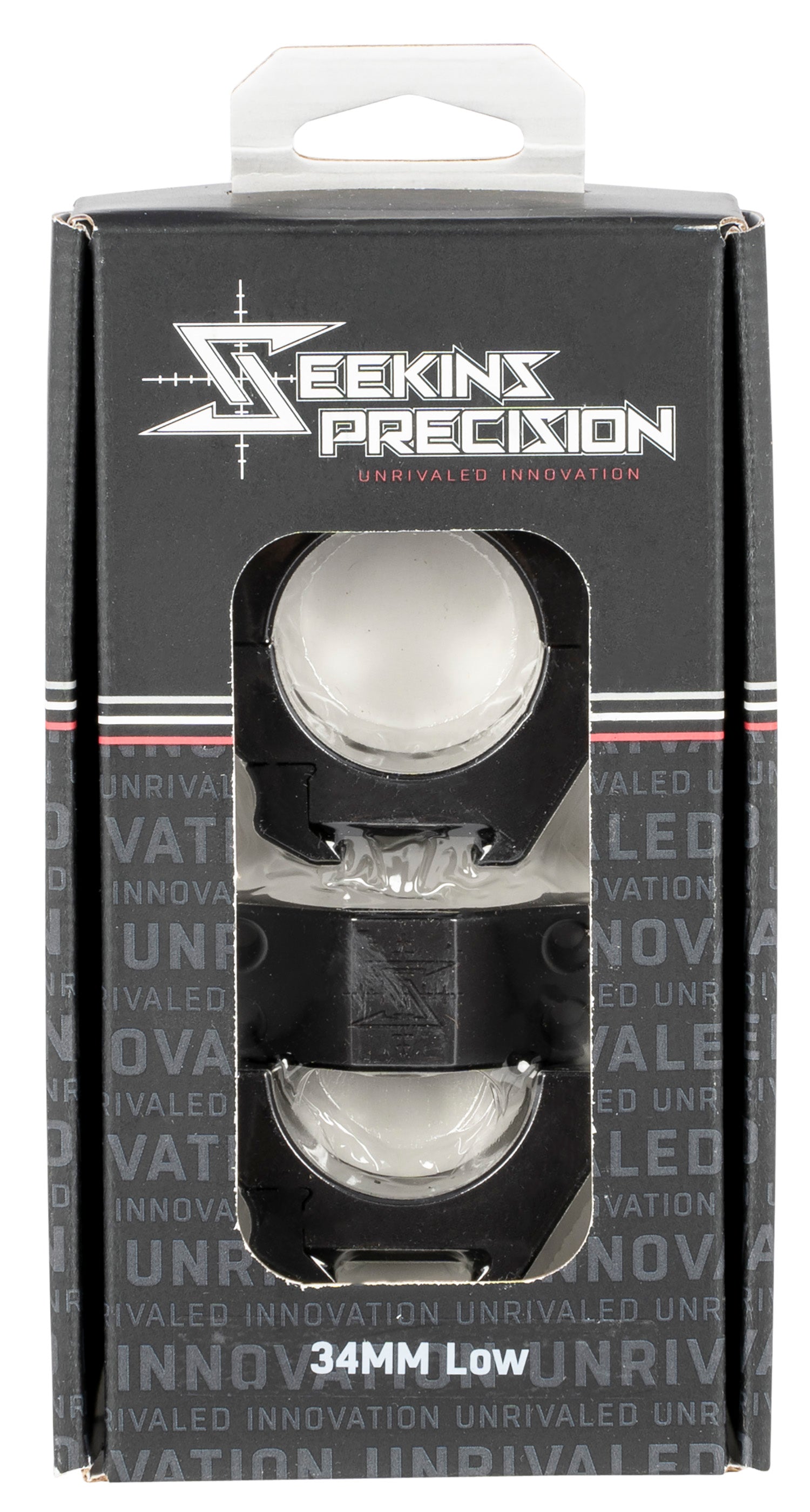 Seekins Precision 0010630002 34mm Low Matte Black Scope Ring Set Picatinny