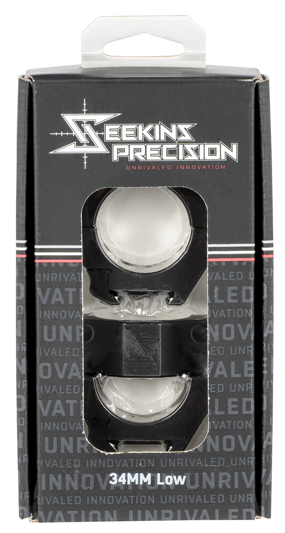 Seekins Precision 0010630002 34mm Low Matte Black Scope Ring Set Picatinny