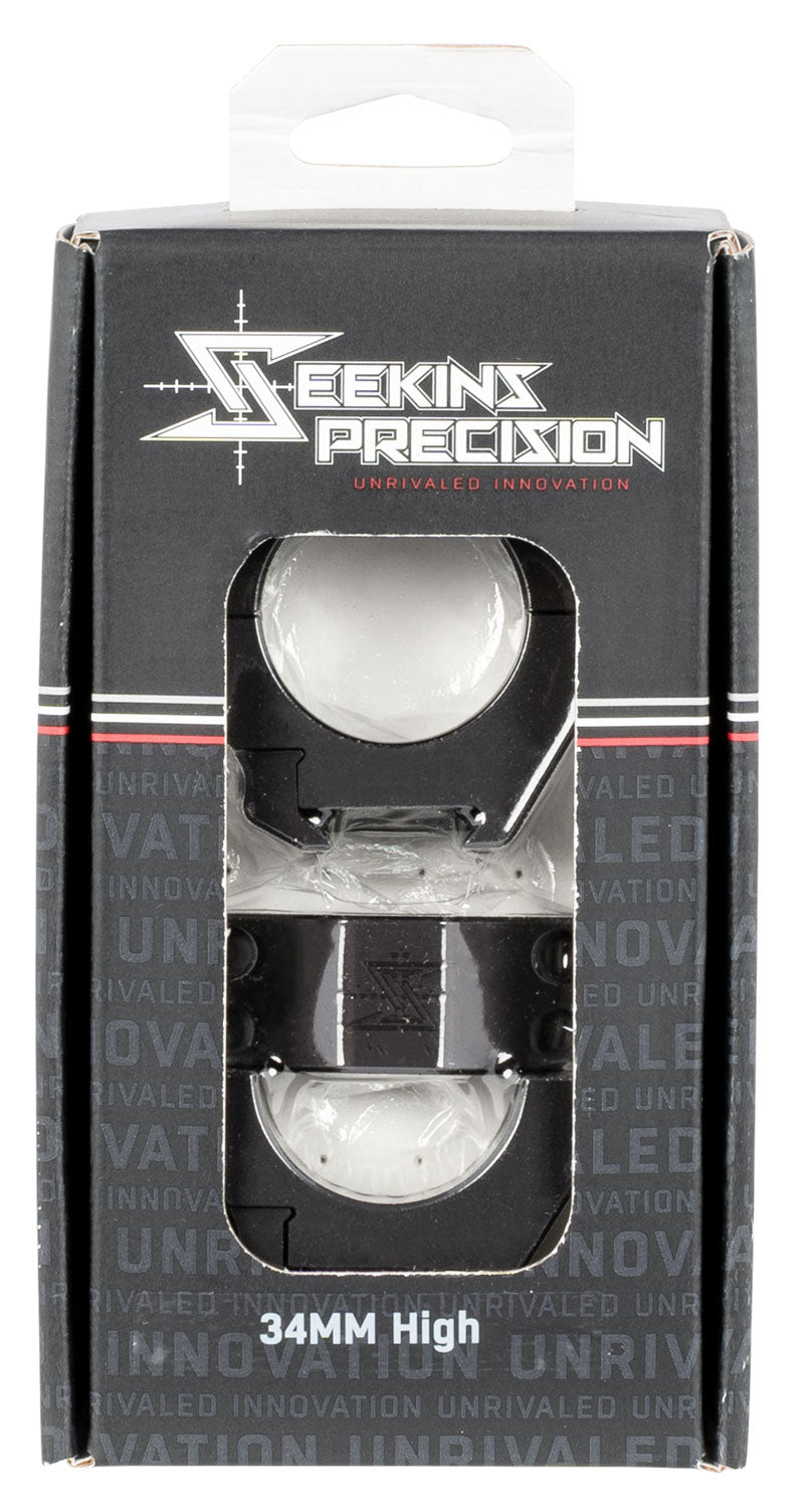 Seekins Precision 0010630006 34mm High Matte Black Scope Ring Set Picatinny