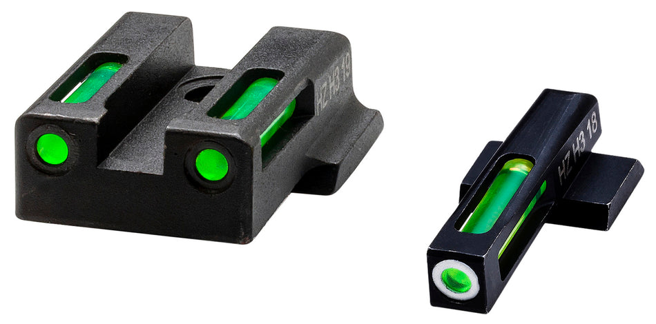 HiViz 9EZN321 S&W M&P 9 EZ LiteWave H3 Green Tritium Front Green Fiber Optic Rear Sight