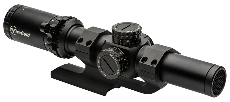 Firefield RapidStrike Matte Black 1-6x24mm 30mm Tube Second Focal Plane Illuminated Circle Dot Reticle with Mount