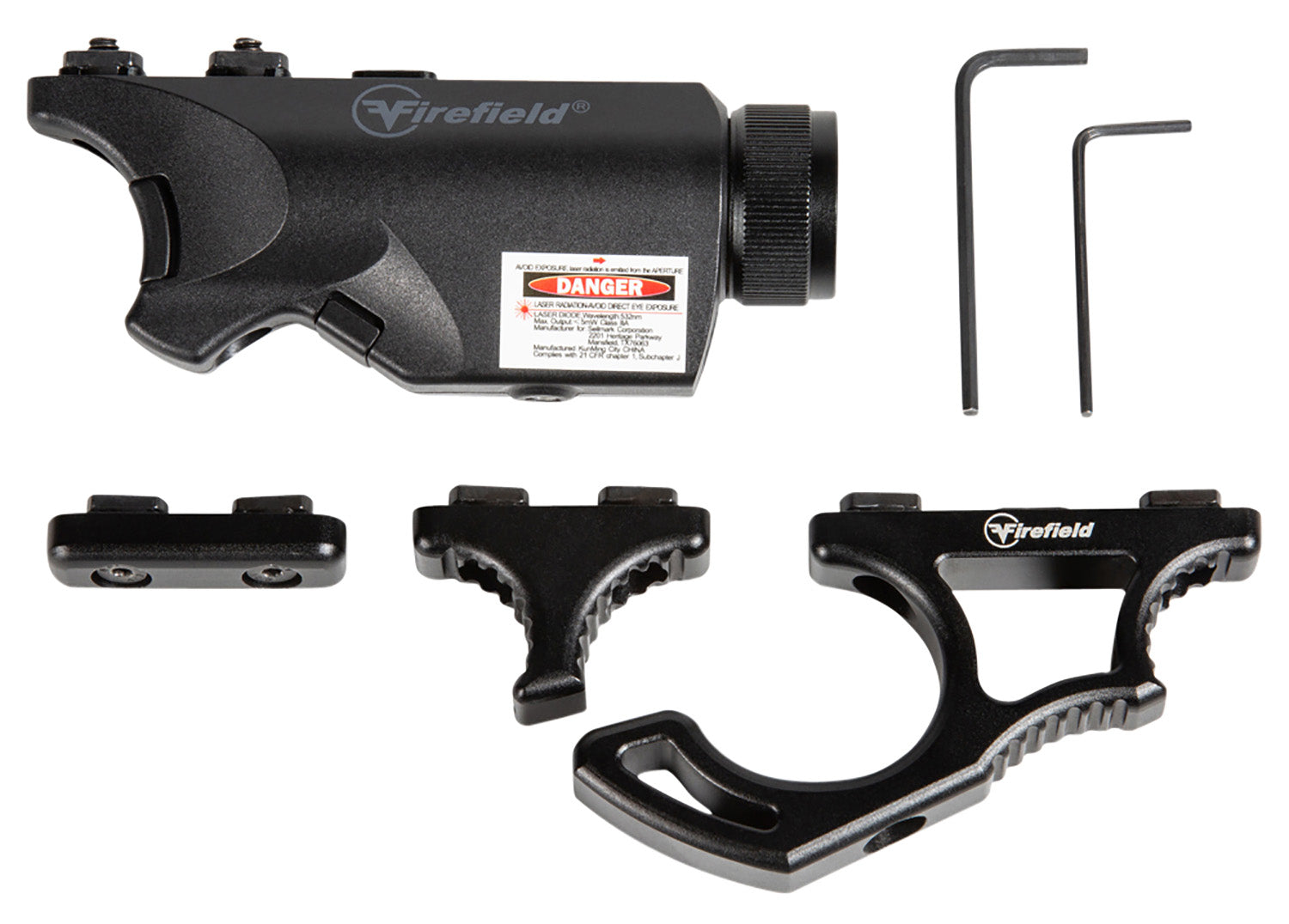 Firefield Rival XL M-LOK Foregrip Combo Kit Red Laser Flashlight Matte Black 150 Lumens White LED
