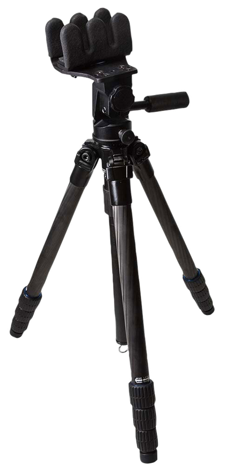 Kopfjager K800 CF Tripod with Reaper Grip Black Carbon Fiber 4-Level Twist-Lock Legs