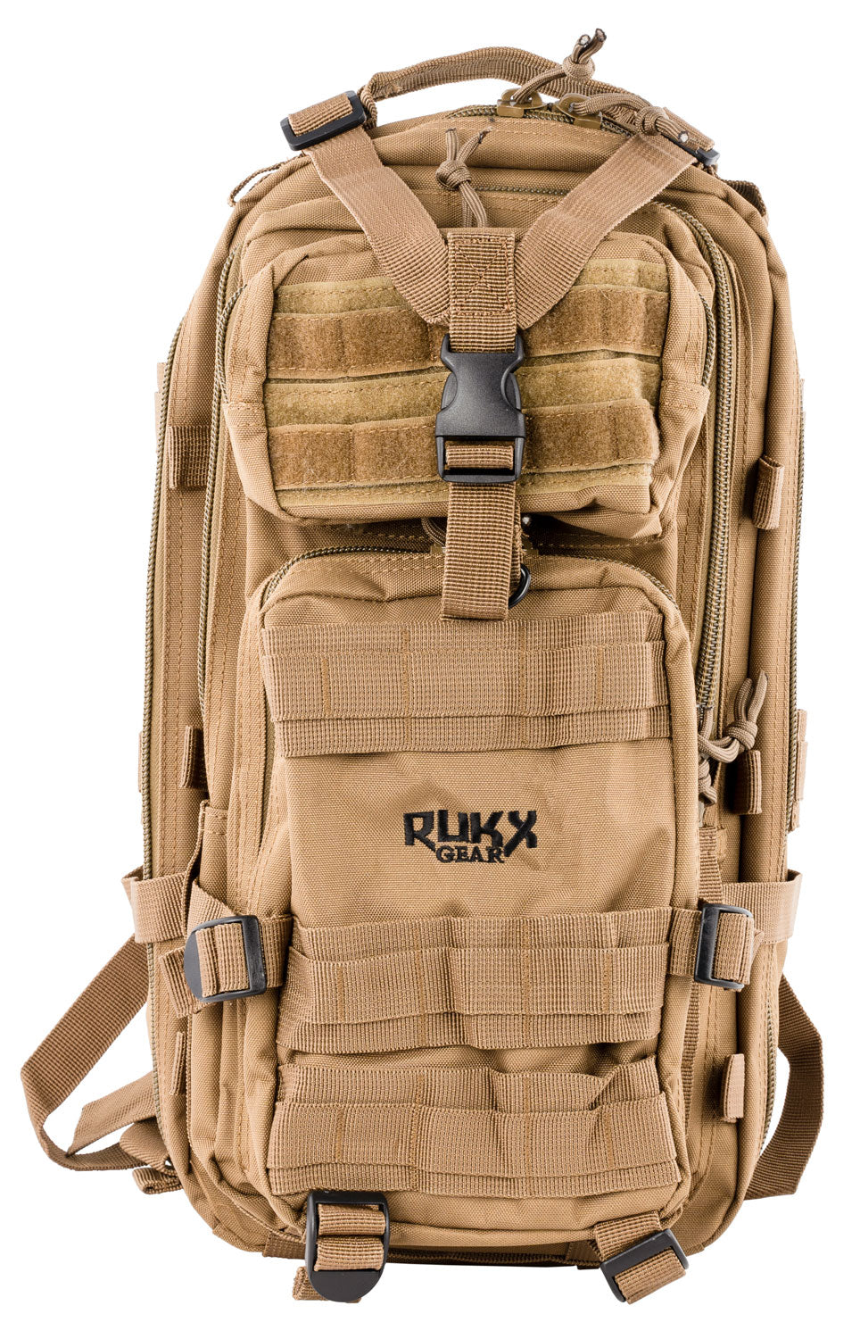 Rukx Gear ATICT1DT 600D Polyester Tan Tactical 1-Day Backpack