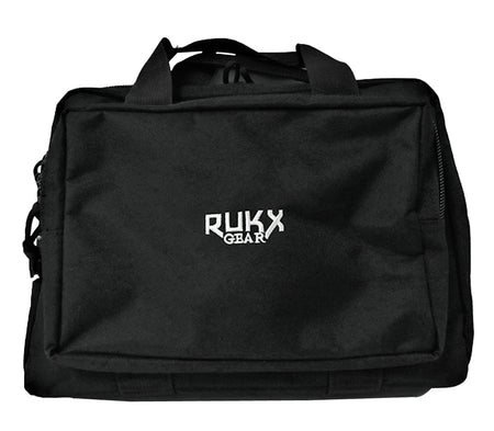 American Tactical Rukx Gear Double Pistol Case Black 600D Polyester 2-Handgun Storage
