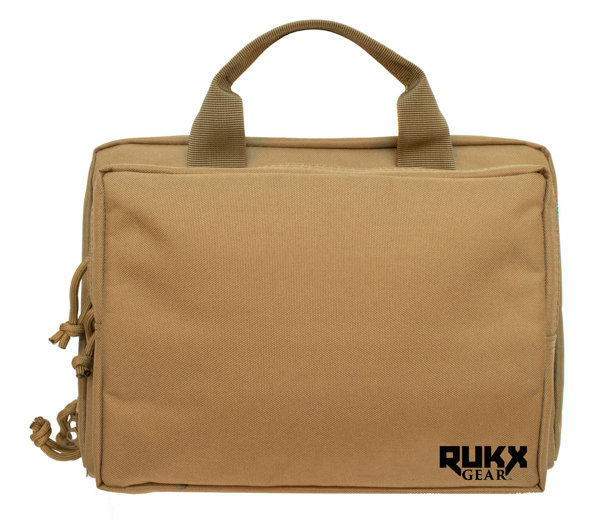 American Tactical Rukx Gear Double Pistol Case Tan 600D Polyester 2-Handgun Storage