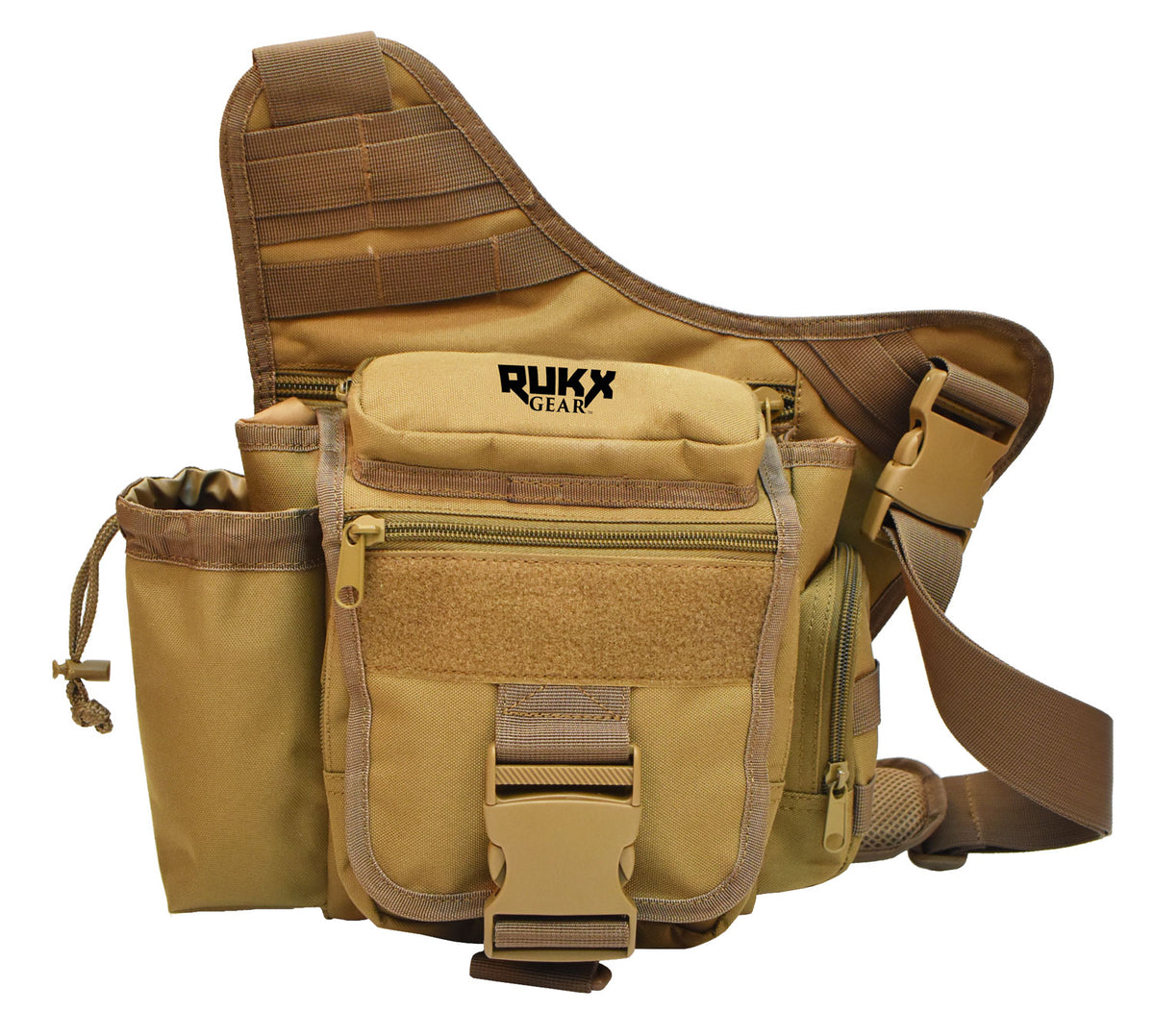 Rukx Gear ATICTSBT 600D Polyester Tan Adjustable Single-Strap Sling Bag