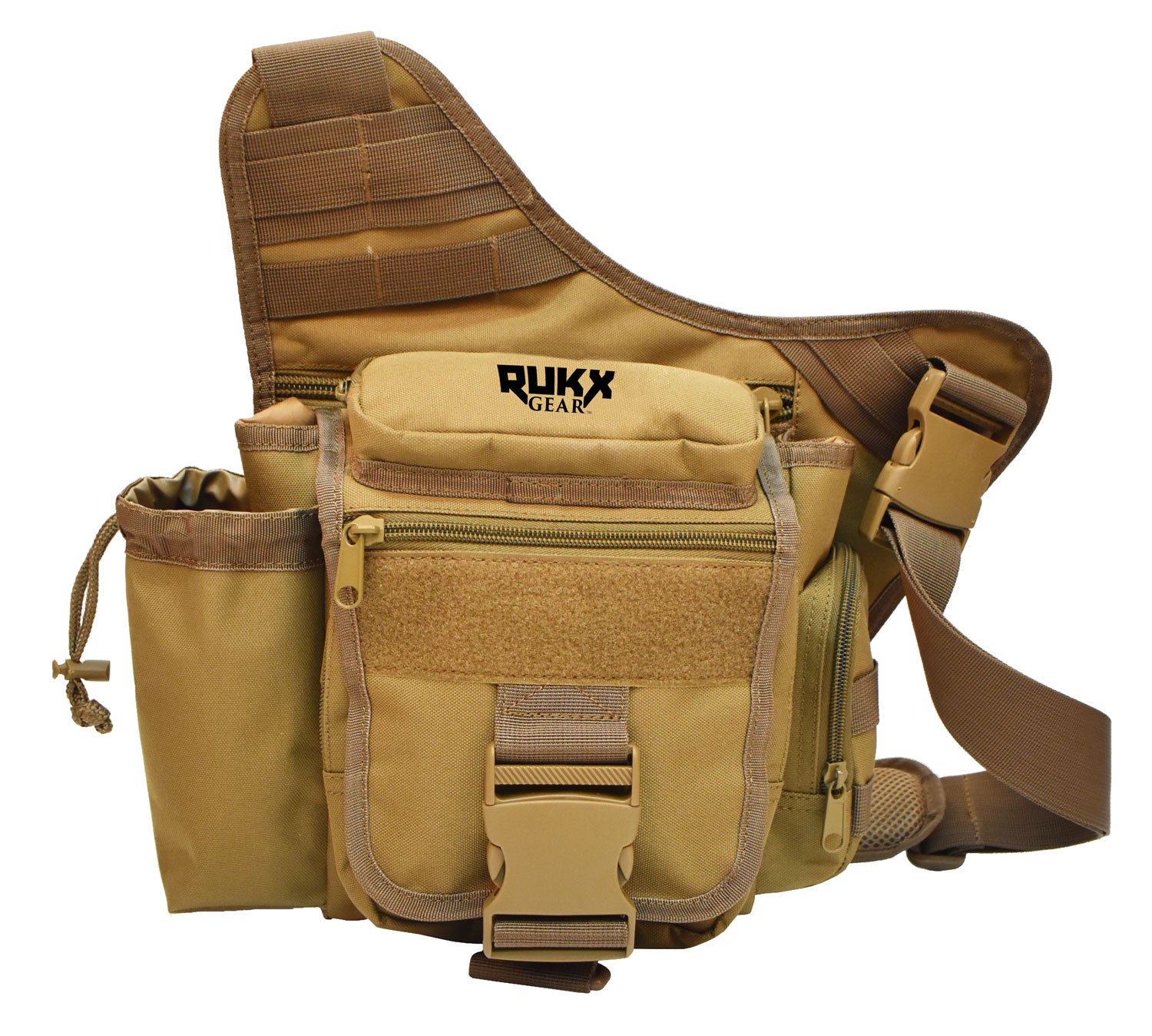 Rukx Gear ATICTSBT 600D Polyester Tan Adjustable Single-Strap Sling Bag