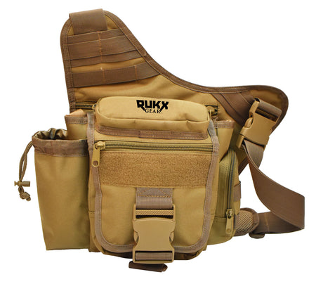 Rukx Gear ATICTSBT 600D Polyester Tan Adjustable Single-Strap Sling Bag