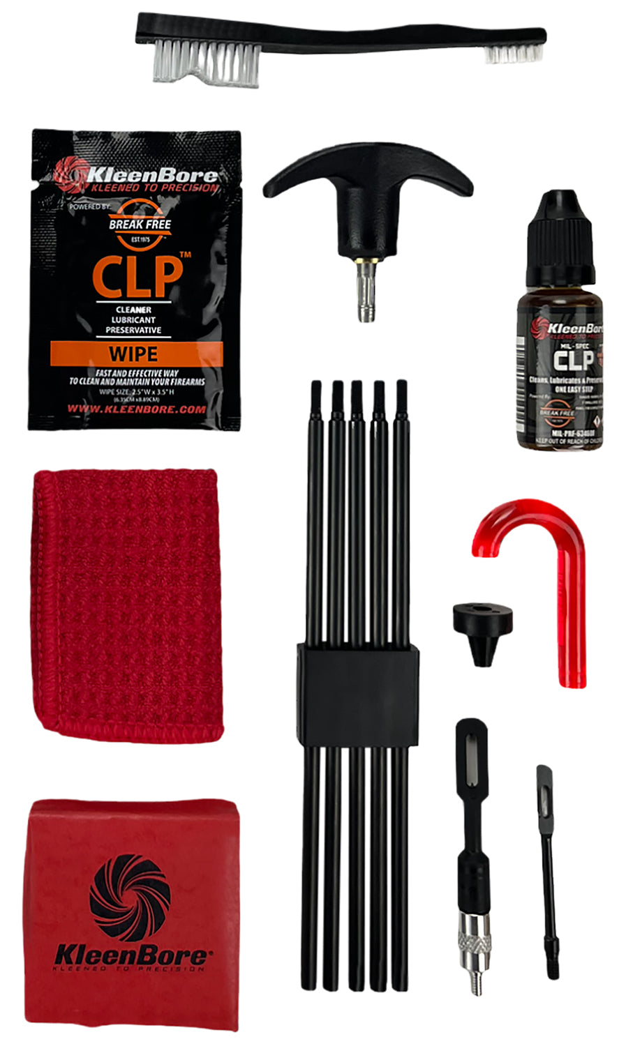 KleenBore UK213 Universal Gun Cleaning Kit – Handguns, Rifles & Shotguns, .22–12 Ga