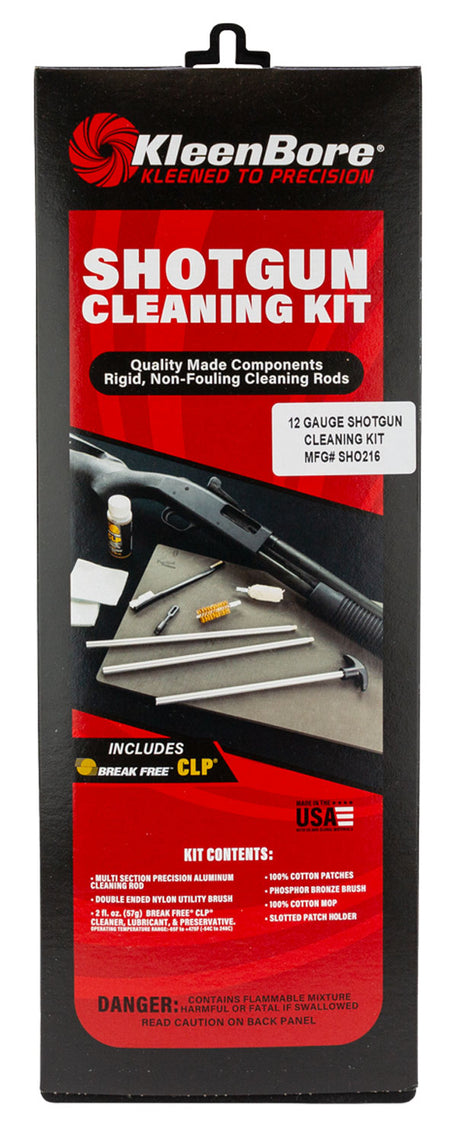 KleenBore Classic 12 Gauge Shotgun Cleaning Kit, SHO216