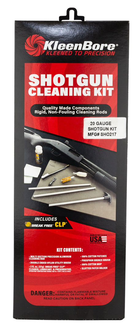 KleenBore Classic 20 Gauge Shotgun Cleaning Kit, SHO217