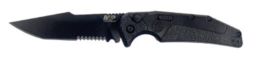 S&W M&P H.R.T. 3.5-Inch Tanto Automatic Knife, M&P 2.0 Texture Handle, Black