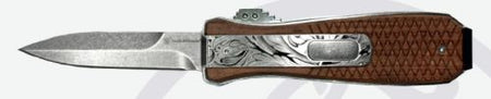 Smith & Wesson Unwavered 3" Spear Point OTF Auto Knife Satin/Wood Finish