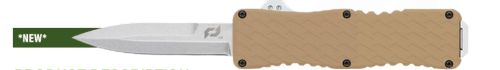 Schrade Uproar Out-the-Front 3" D2 Bayonet Point FDE/SS Knife