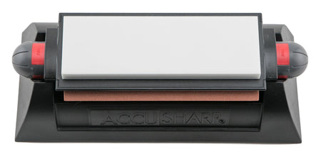AccuSharp Tri-Stone Deluxe Knife Sharpening System Diamond Alumina Ceramic Rubber Base