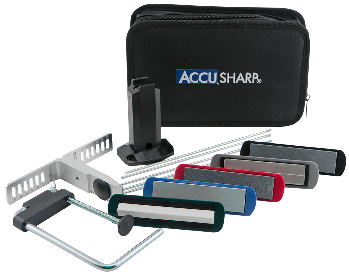 AccuSharp Precision Sharpening Kit 5-Stone Set Extra Coarse Through Ultra-Fine Multi Color