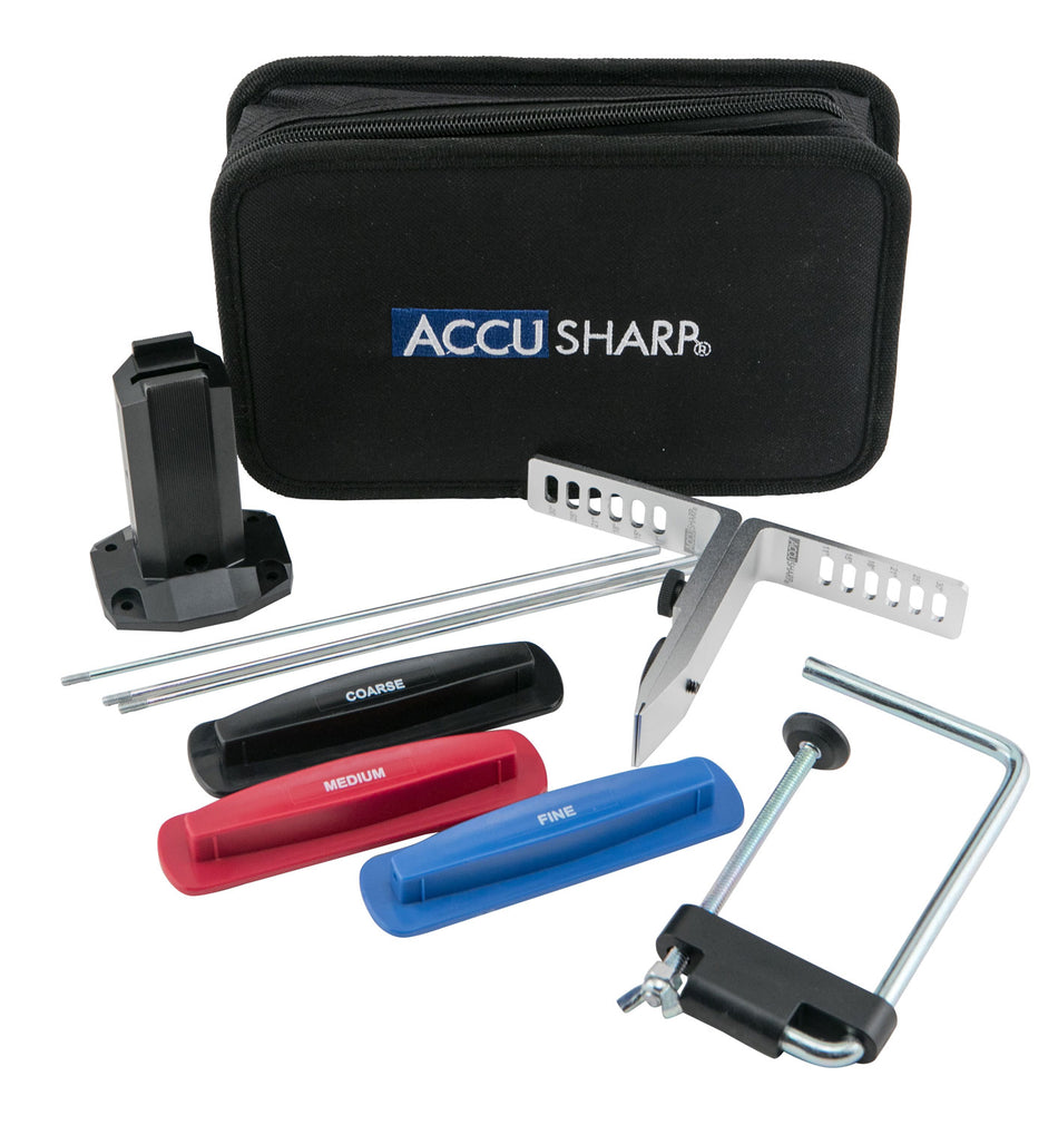 AccuSharp 3-Stone Precision Sharpening Kit with Fixed Angle Clamp Coarse to Fine