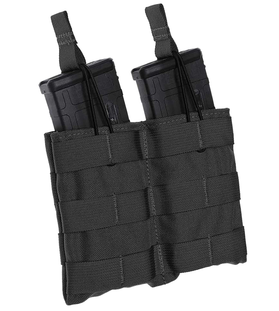 Tacshield T3507BK MOLLE Double Rifle Speed Load Magazine Pouch Black 1000D