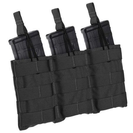 Tacshield T3508BK MOLLE Triple Rifle Speed Load Magazine Pouch Black 1000D