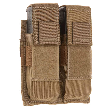 Tacshield T3602CY Double Pistol Universal Magazine Pouch Coyote MOLLE 1000D