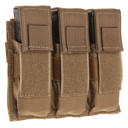 Tacshield T3603CY Triple Pistol Universal Mag Pouch Coyote MOLLE 1000D