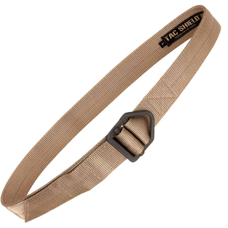Tacshield T32XLTN 1.75" Wide Tactical Riggers Belt Coyote Webbing 42-46" Steel Buckle