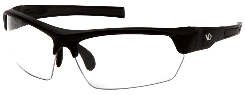 Pyramex Venture Gear Tensaw Half-Frame Safety Glasses Clear Lens Anti-Scratch Anti-Fog Black