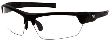 Pyramex Venture Gear Tensaw Half-Frame Safety Glasses Clear Lens Anti-Scratch Anti-Fog Black