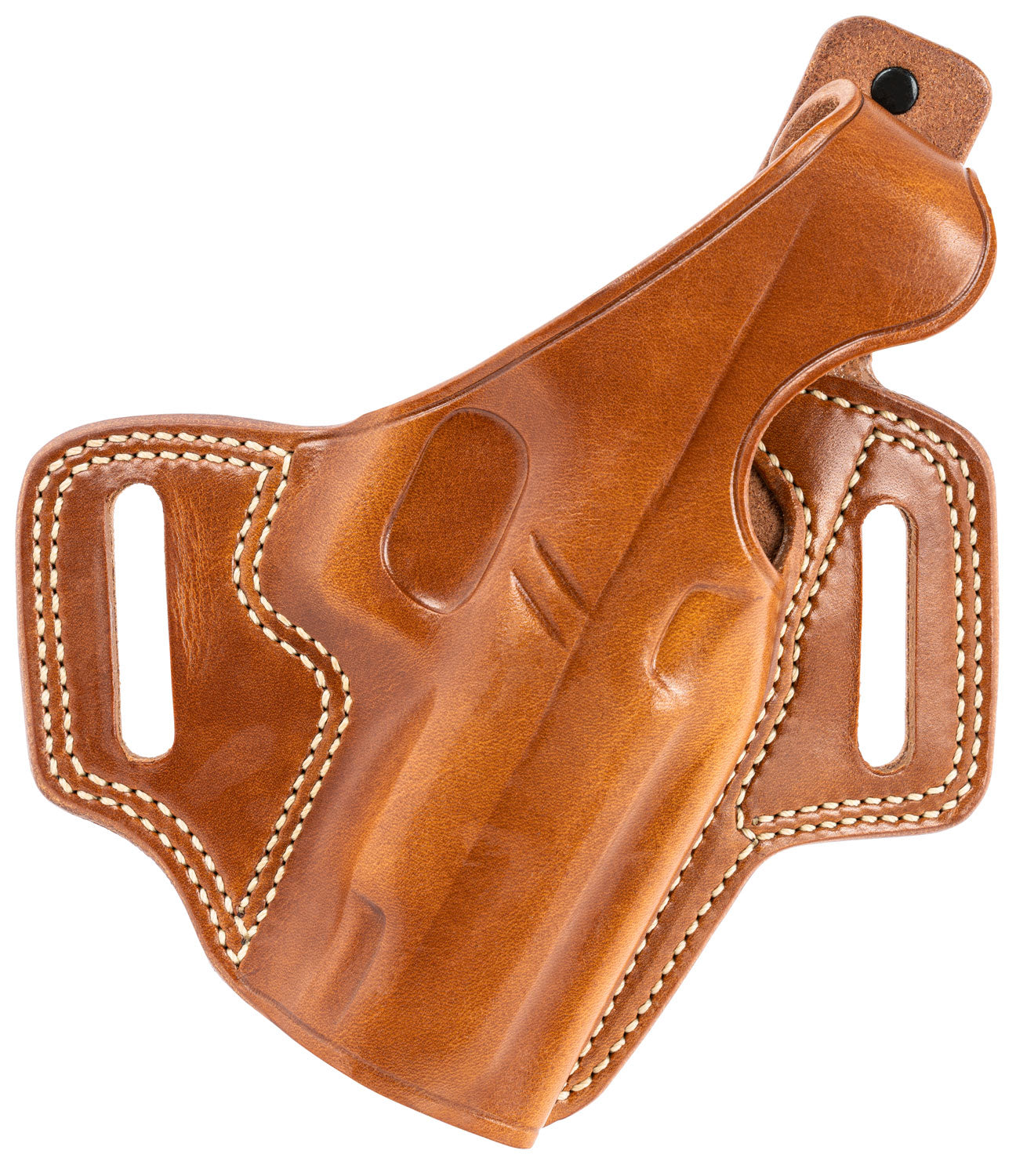 Galco FL834 Tan Leather Outside Waistband Fletch High Ride Holster, Glock 48/48 MOS/S&W M&P Shield EZ, Right Hand