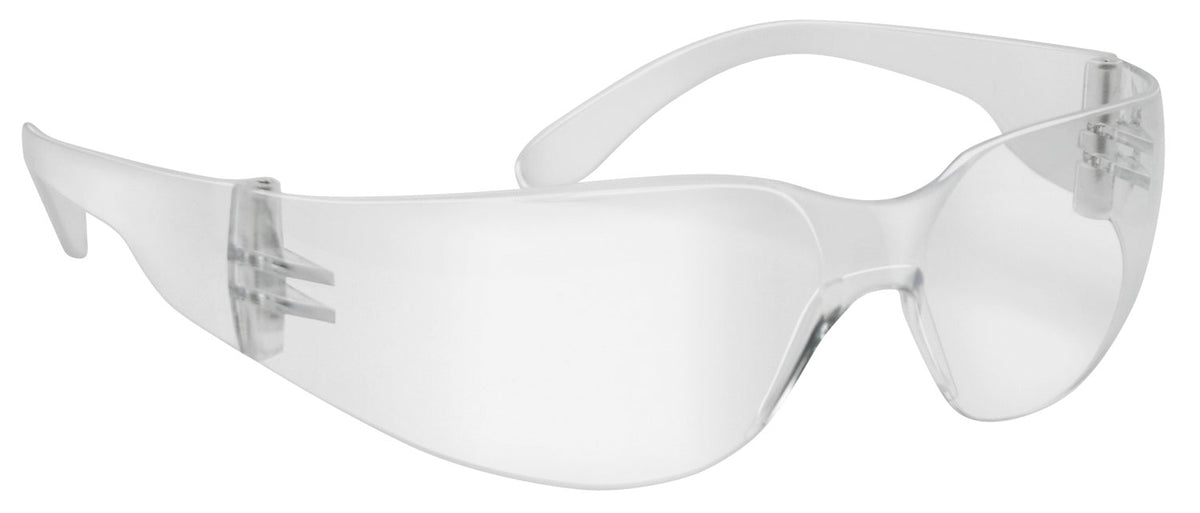 Walker's Clearview Shooting Safety Glasses, Clear Polycarbonate Lens, Clear Frame