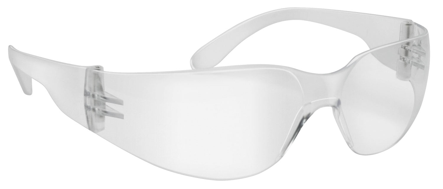 Walker's Clearview Shooting Safety Glasses, Clear Polycarbonate Lens, Clear Frame