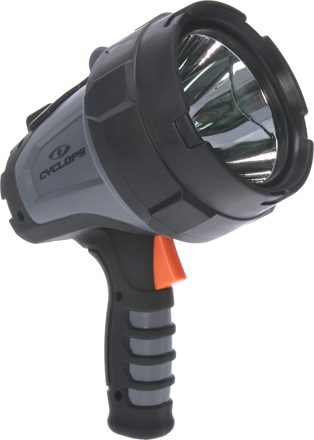 Cyclops Handheld 900 Lumens White Cree LED Rechargeable Spotlight Rubberized Grip ABS Polymer Black