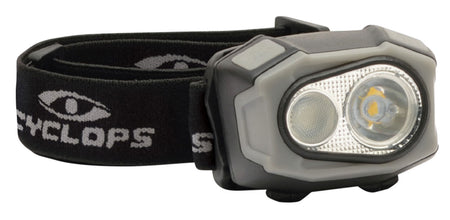 Cyclops eFlex 400 Lumen 4-Color Cree LED Rechargeable Headlamp with Adjustable Band Black