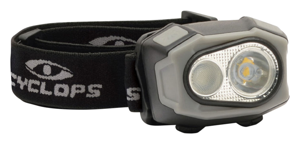 Cyclops eFlex 400 Lumen 4-Color Cree LED Rechargeable Headlamp with Adjustable Band Black