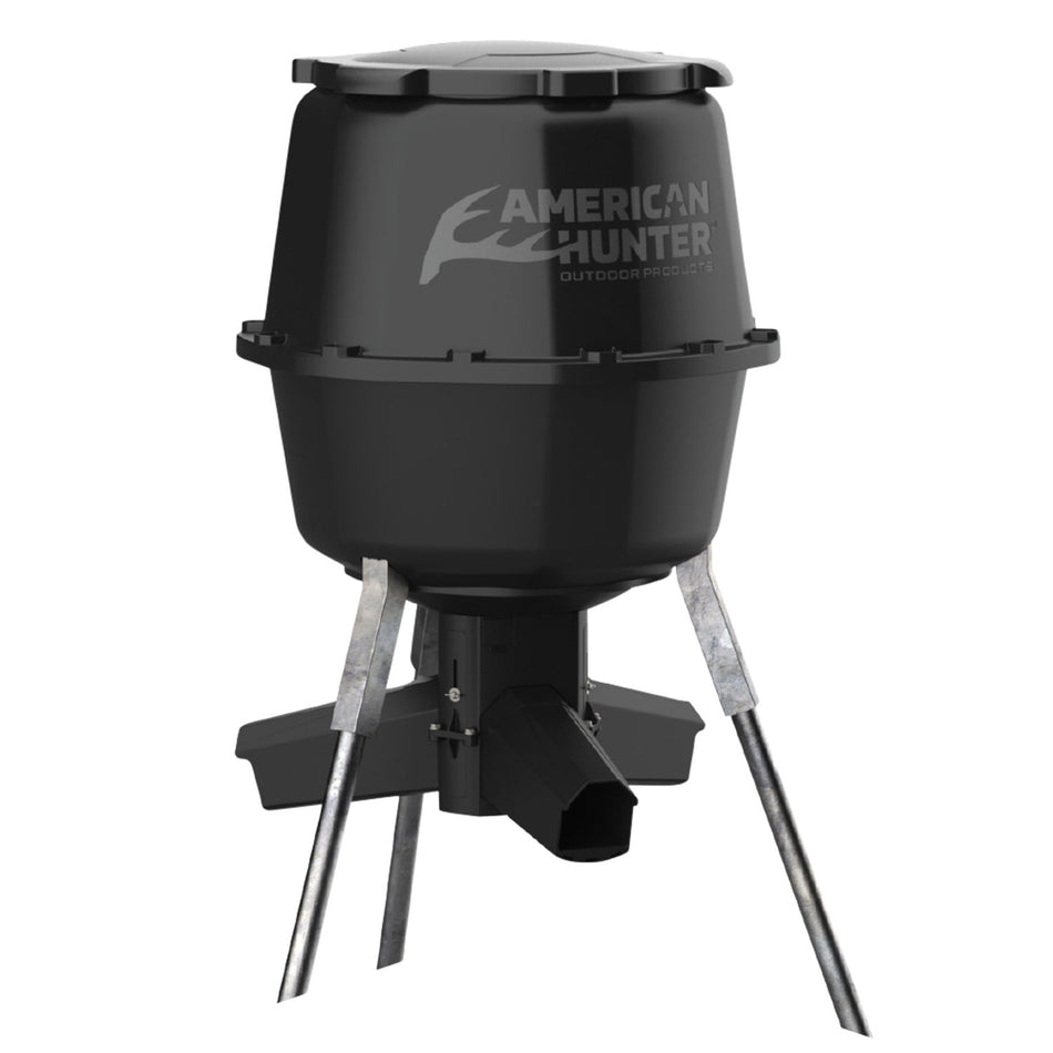American Hunter Gravity Nesting Hopper Feeder AH225GRAV 30 Gallon Capacity Black