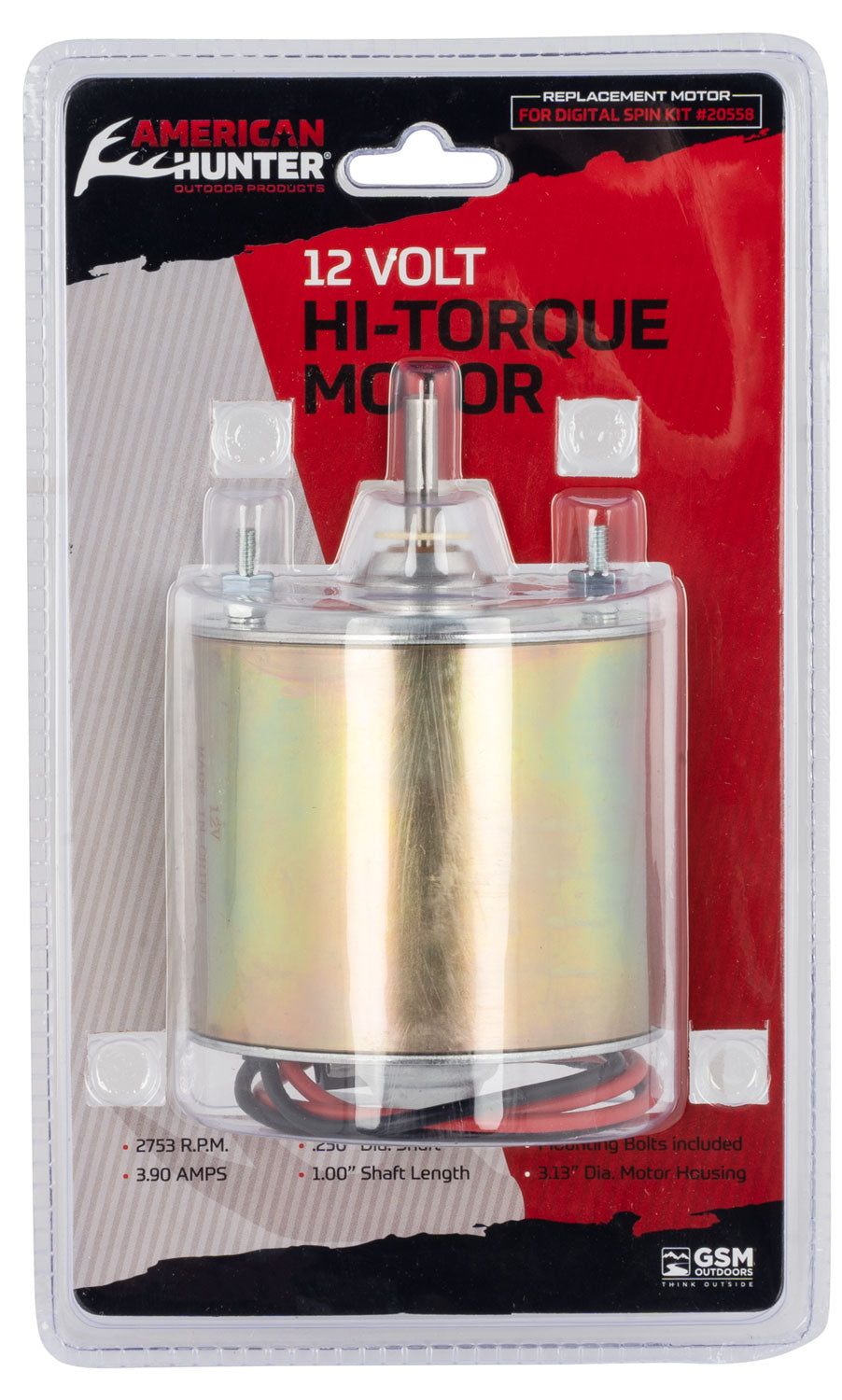 American Hunter 20575 Wildlife Feeder High-Torque 12 Volt Motor with Mounting Bolts